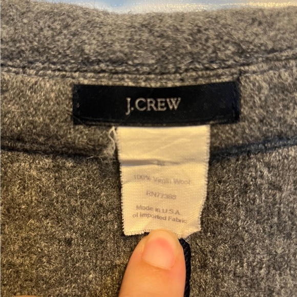 Women’s Grey J Crew 100% Wool Blazer. Medium - Picture 3 of 8